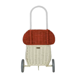 Olli Ella Rattan Mushroom Luggy - Red -Odin Parker Toys mushroom luggy red rattan 2 2000x png