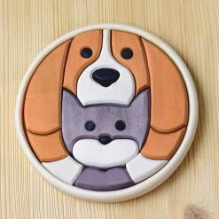 Round Cat And Dog Puzzle -Odin Parker Toys puzzle rotund caine si pisica round puzzle cat an 9957 1 16886236379275