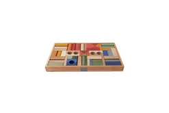 Wooden Rainbow Blocks In Tray - 54 Pcs -Odin Parker Toys rainbow blocks 54pcs in tray jpg