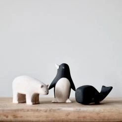 Handmade Tiny Wooden Arctic Animals