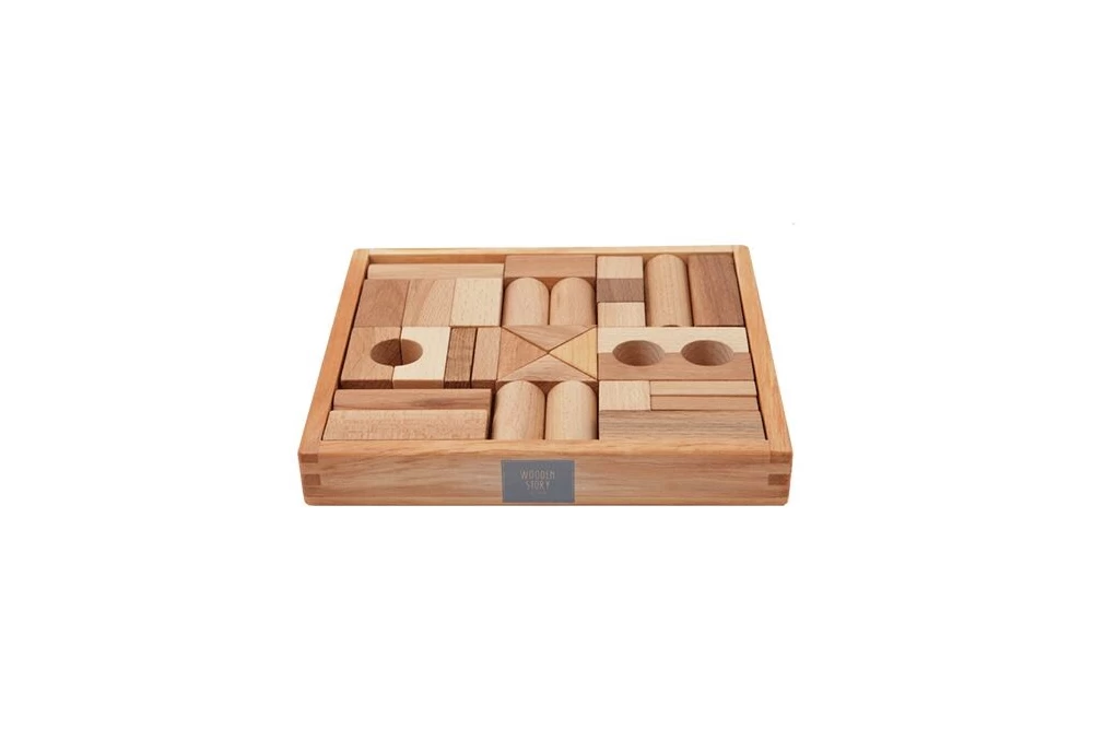 Wooden Building Blocks With Tray 4 Wooden Building Blocks With Tray - Image 4