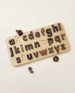Lowercase Walnut Alphabet Puzzle -Odin Parker Toys tUurZMTo